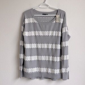 NWT American Eagle womens lace accent cotton pullover sweater